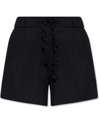Ganni - Elasticated Waist Drawstring Shorts - Lyst