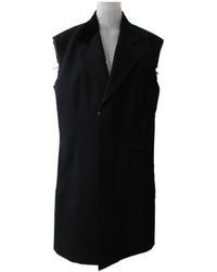 Maison Margiela - Four-Stitch Frayed Sleeveless Coat - Lyst