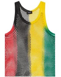 DSquared² - Colour-Block Mesh Tank Top - Lyst