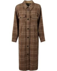 Isabel Marant - Isabel Marant Étoile Gislene Checked Long Coat - Lyst