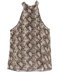 Nili Lotan - Snake-Pattern Halter-Neck Top - Lyst