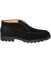 Santoni - Round Toe Slip-On Loafers - Lyst