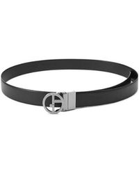 Giorgio Armani - Pebbled-Effect Buckled Belt - Lyst