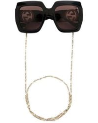 Gucci - Eyewear Square Frame Logo Plaque Sunglasses - Lyst