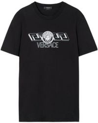 Versace - Logo Printed Crewneck T-Shirt - Lyst