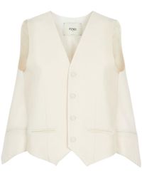 Fendi - V-Neck Cut-Out Detailed Cape - Lyst