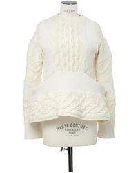 Sacai - Knitted Textured Wool Sweater - Lyst
