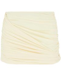 Magda Butrym - Ruched Draped Jersey Mini Skirt - Lyst
