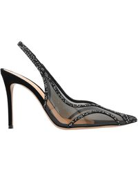 Gianvito Rossi - Brenda Embellished Slingback Pumps - Lyst