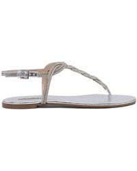 Ninalilou - Round-Toe Flat Sandals - Lyst