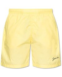 Givenchy - Logo Embroidered Elastic-Waist Swim Shorts - Lyst