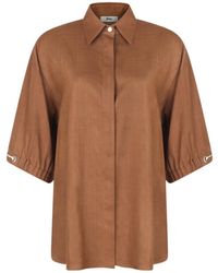 Herno - Viscose And Linen Blend Shirt - Lyst