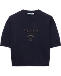 Prada - Wool And Cashmere Crew-Neck Sweater - Lyst