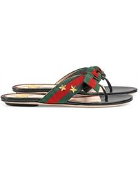 Gucci - Rivet Luo Satin Ribbon Clip Toe Cool Drag - Lyst