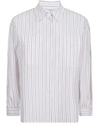 Peserico - Striped Long-Sleeve Shirt - Lyst