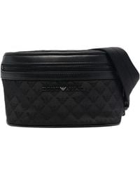Emporio Armani - All-Over Eagle Jacquard Belt Bag - Lyst