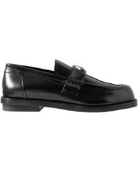 McQueen - Logo Plaque Slip-On Penny Loafers - Lyst