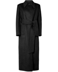 KHAITE - Lea Wool Belted Long Coat - Lyst