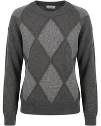 Peserico - Argyle Long Sleeved Jumper - Lyst
