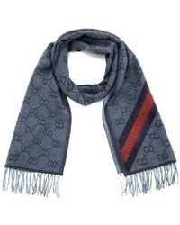 Gucci - Logo Jacquard Tassel Scarf - Lyst