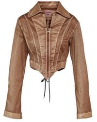 Jean Paul Gaultier - Cropped Denim Jacket - Lyst