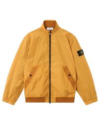Stone Island - Logo Patch Zip-Up Bomber Jacket - Lyst