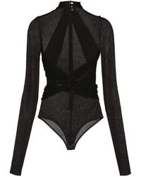 Ferragamo - Ferragamo Rear Zipped Semi-Sheer Bodysuit - Lyst