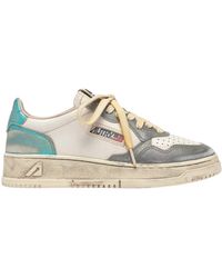 Autry - Distressed Low-Top Sneakers - Lyst