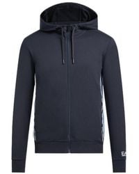 EA7 - Logo Hooded Casual Jacket - Lyst