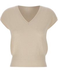 Eleventy - V-Neck Sleeveless Knitted Top - Lyst