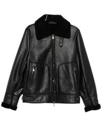 Salvatore Santoro - Long-Sleeved Leather Jacket - Lyst