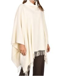 Gran Sasso - Fringed Roll-Neck Poncho - Lyst