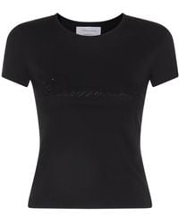 Blumarine - Logo-Embellishment Cotton T-Shirt - Lyst
