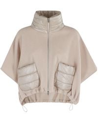 Herno - Short Wool And Cashmere Poncho - Lyst