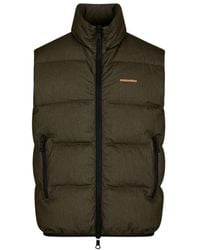 DSquared² - Logo Printed Zipped Puffer Vest - Lyst