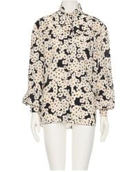 Valentino - All-Over Floral Printed Long-Sleeved Top - Lyst