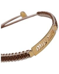 Miu Miu - Cut Out Logo Bracelet - Lyst