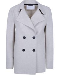 Harris Wharf London - Double-Breasted Wool Coat - Lyst