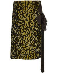 Ferragamo - Skirt With Flower Detail - Lyst