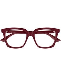 McQueen - Eyewear Square Frame Glasses - Lyst