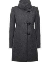 Fay - Hook-Closure Wool Coat - Lyst