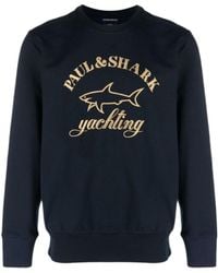 Paul & Shark - Logo-Embroidered Long Sleeved Sweatshirt - Lyst