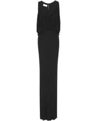Saint Laurent - Draped Sleeveless Dress - Lyst