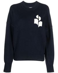 Isabel Marant - Isabel Marant Étoile Logo-Intarsia Crewneck Jumper - Lyst