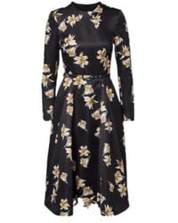 Emilia Wickstead - Uccellina Floral Duchess Satin Midi Dress - Lyst