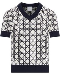 Dior - Macrocannage Short-Sleeved Sweater - Lyst