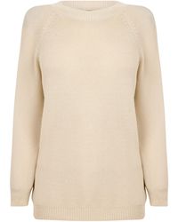 Weekend by Maxmara - Cream Long-Sleeve Knit Sweater - Lyst