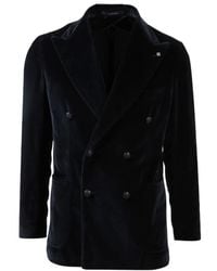 Tagliatore - Double-Breasted Long-Sleeved Suit Jacket - Lyst