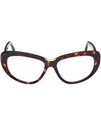 Max Mara - Mm5109B Logo-Print Cat-Eye Frame Glasses - Lyst