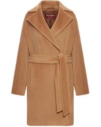 Max Mara - Scire Beaver Wool Robe Coat - Lyst